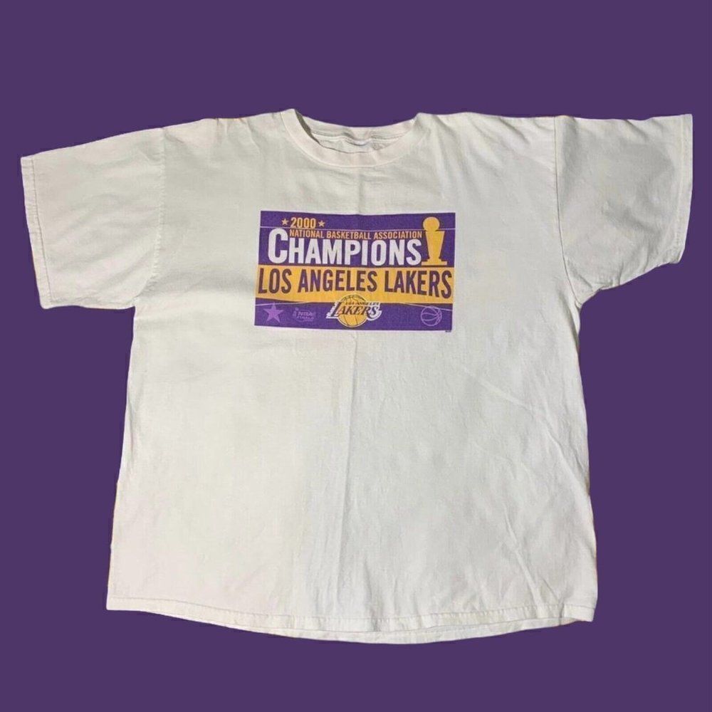 Vintage 2000 Los Angeles Lakers NBA Champion Parade T Shirt Size XXL Kobe Shaq